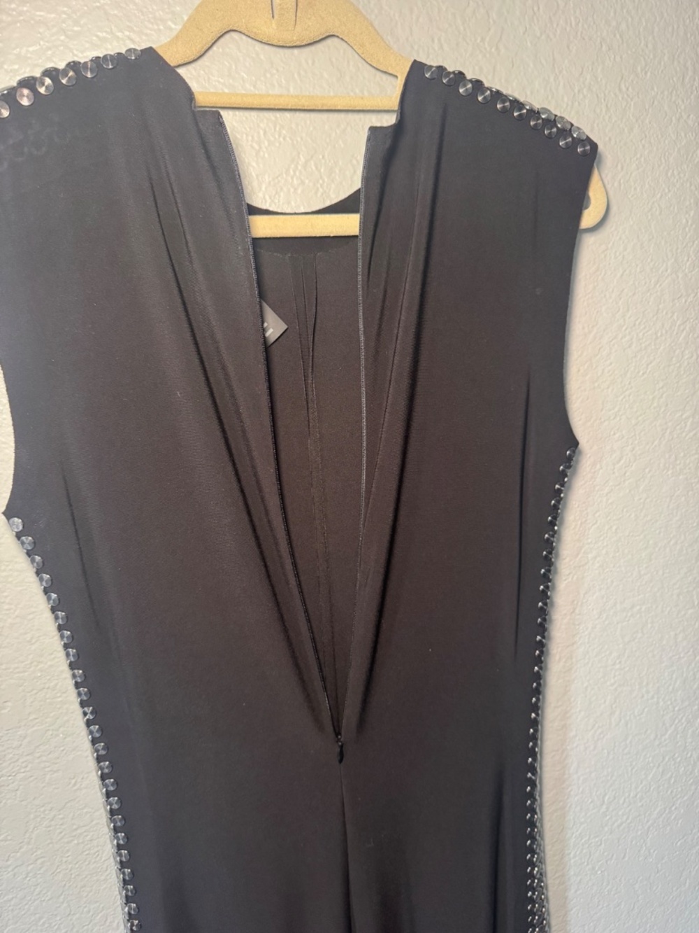 Norma Kamali Gunmetal Stud Sleeveless Jumpsuit - Picture 6 of 9